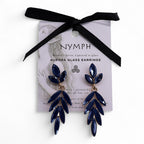 Royal Blue - Vintage Glass - Long Drop - Earrings