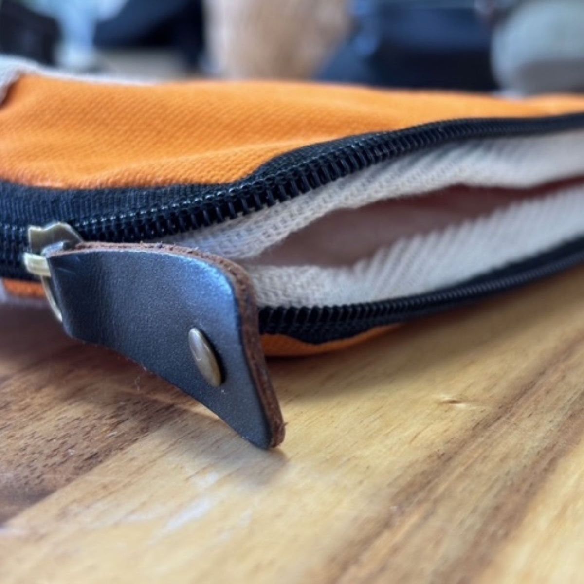 Canvas Large Laptop Pouch - Orange
