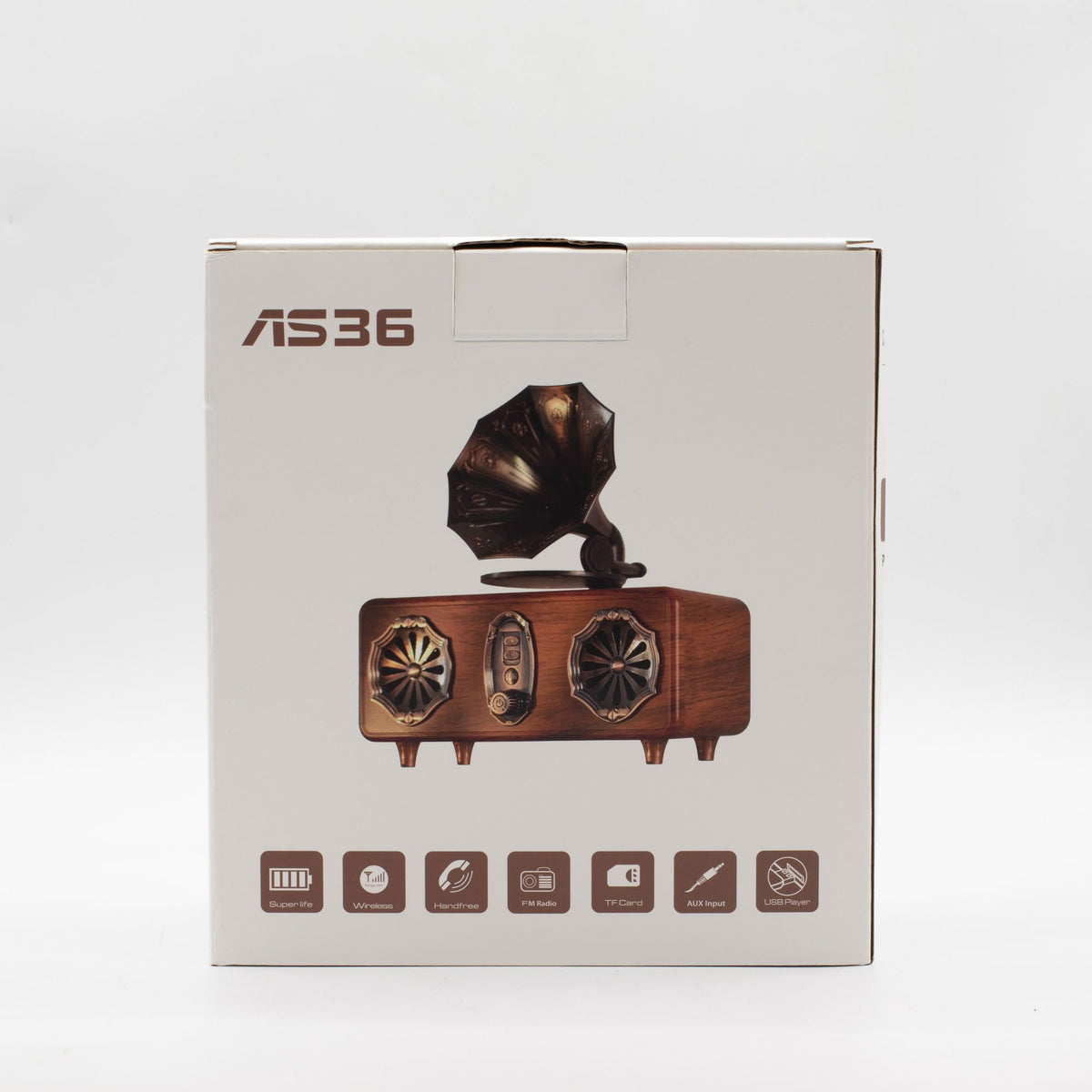 Retro Mini Double Gramophone Speaker - Bluetooth - 5.4 watt x 2