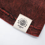 Nomad Sari Stonewashed Cotton T-Shirt - Dragon Mandala - Maroon - XL