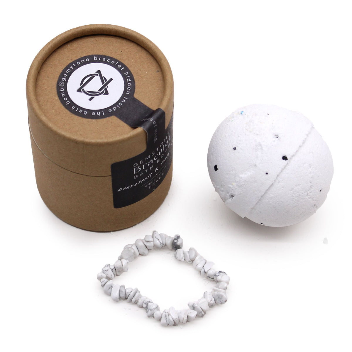 White Jasper Gem Bracelet Bath Bomb - Bath Bombs | Hearth & Amble