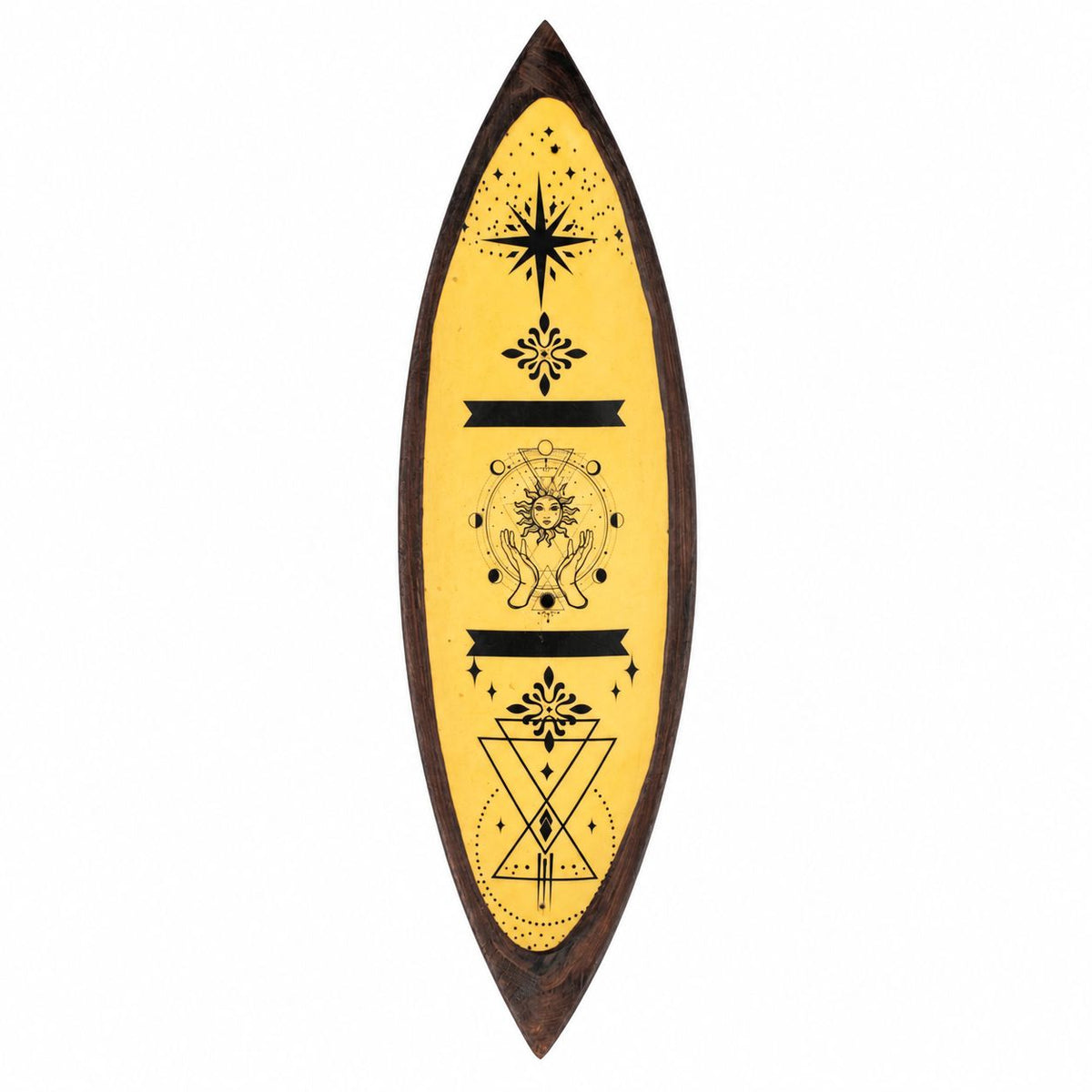 Enamel Incense Bowl - Mango Wood - Hand & Sun