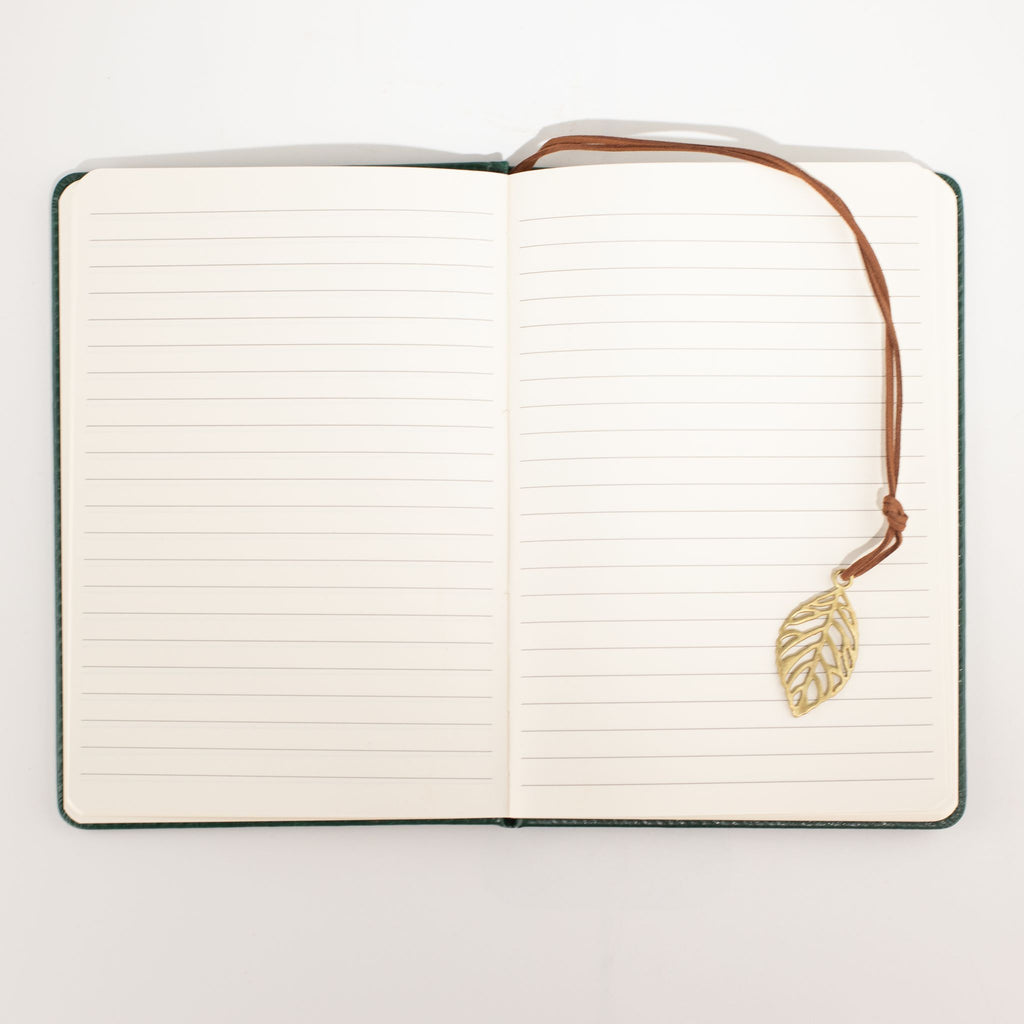 A5 Intention Note Book - LCD Wipe Screen - Green Leather Effect - 80 Leafs