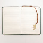A5 Intention Note Book - LCD Wipe Screen - Green Leather Effect - 80 Leafs