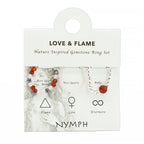 Nymph Spirit Gemstone Ring Set - Love & Flame