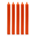 Solid Colour Dinner Candles - Rustic Orange - Pack of 5