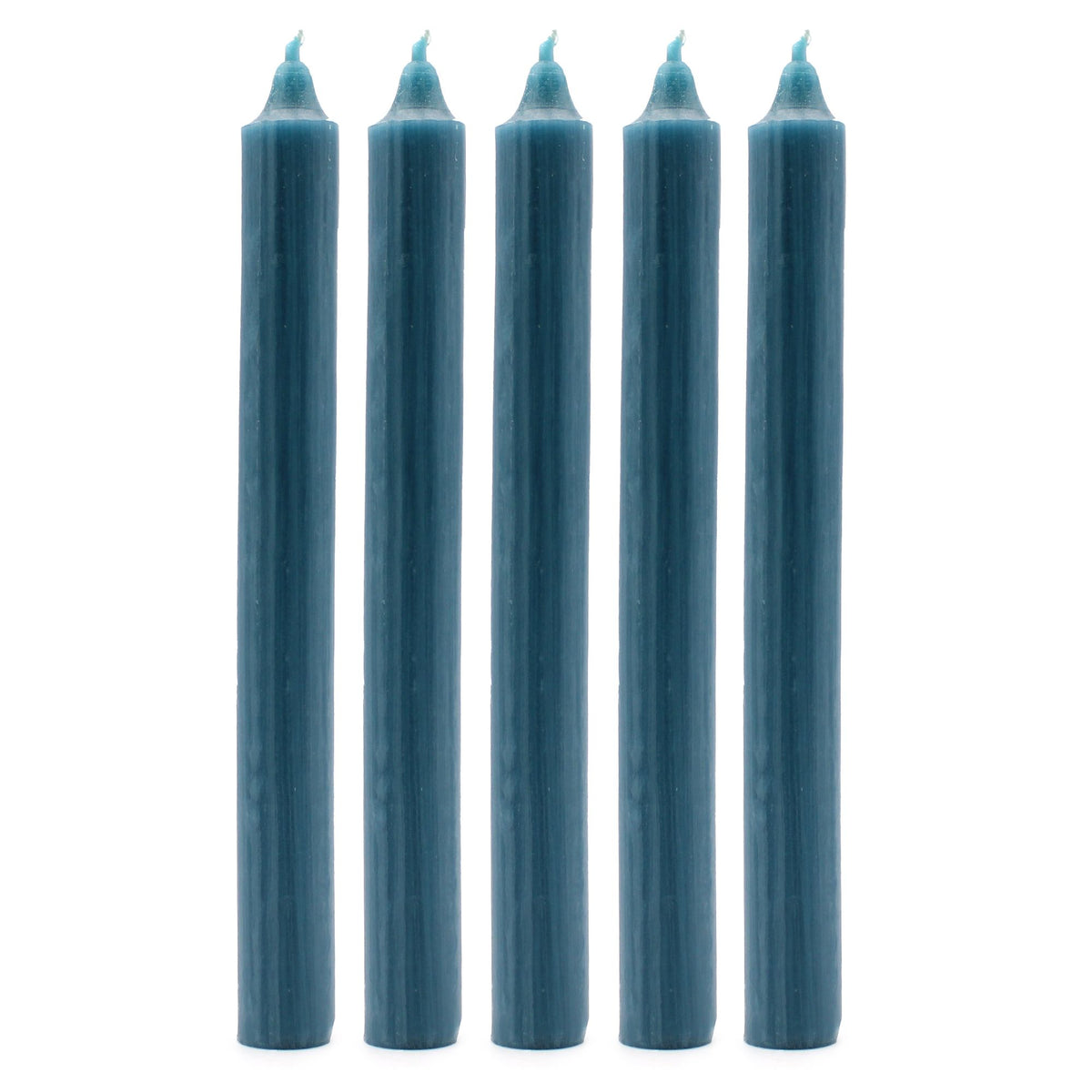 Solid Colour Dinner Candle Set - Pack of 21 - Rustic Teal