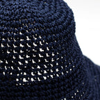 Nomad Sari Floppy Straw Sun Hat - Navy Blue