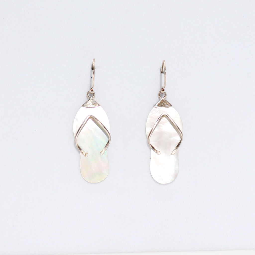 Shell & Silver Earrings - Flip-flops- MOP