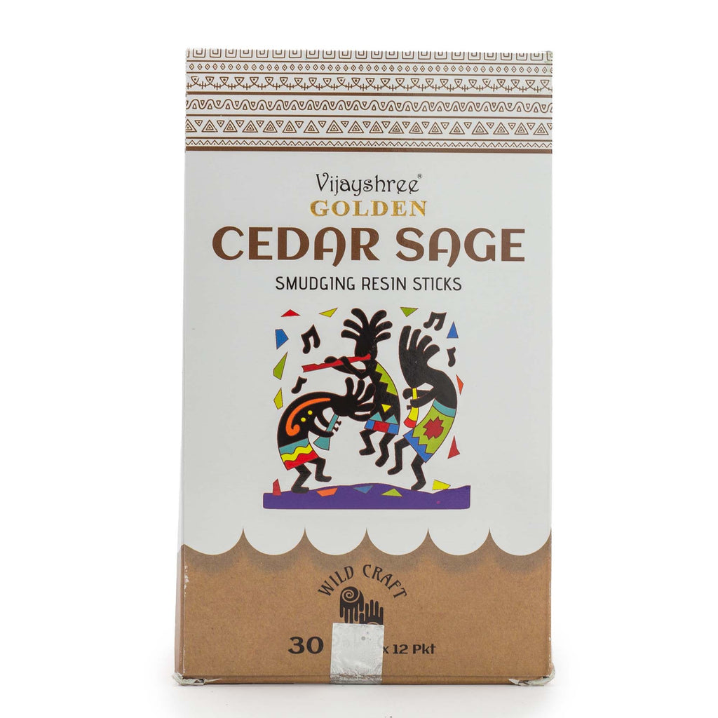Golden Cedar Sage Smudging Resin Sticks â€“ 30g