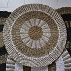 Round Seagrass White & Tan - Inner Sun - 1m