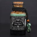 Ancient Witch Bath Spell Potion & Aventurine Crystal Amulet - Prosperity