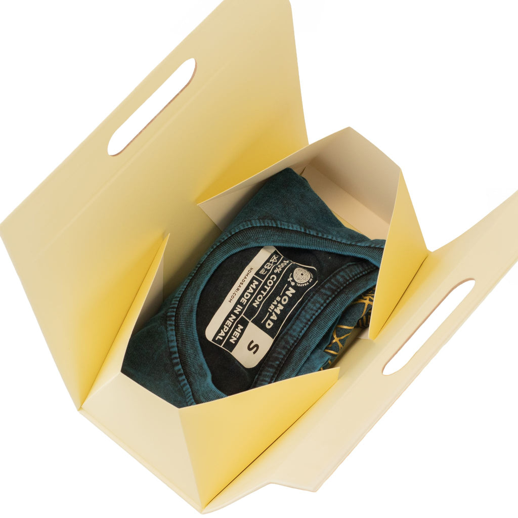 Flat Pack Gift Box - Hand Box  (20x10x20cm) - Ivory