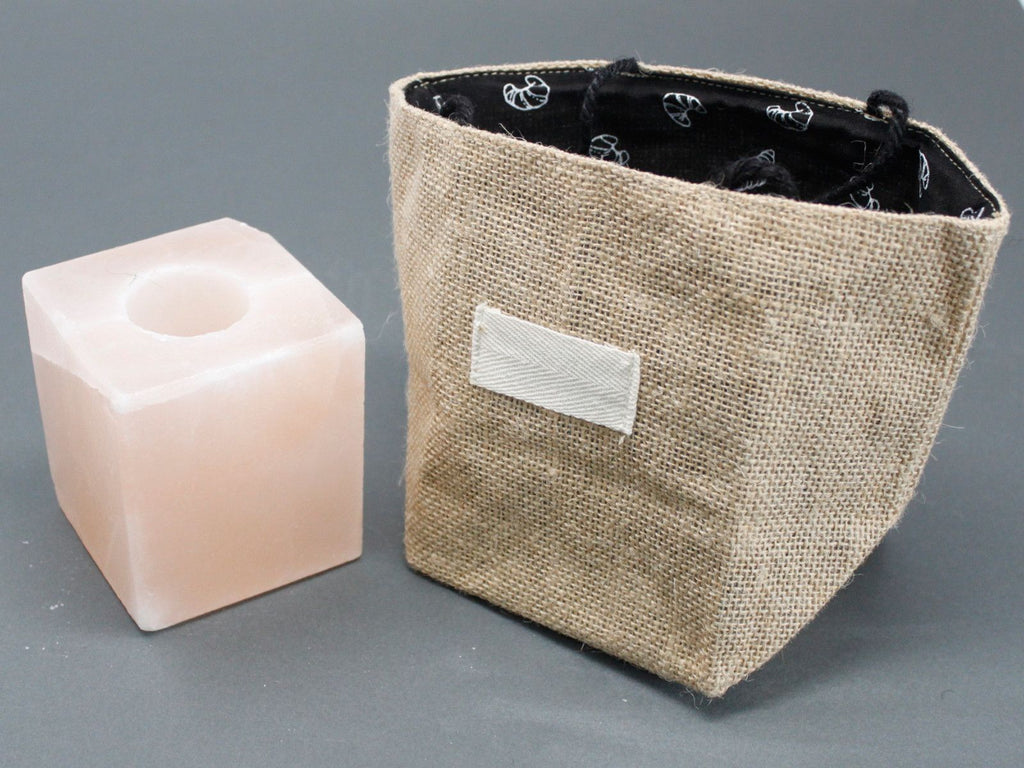 Natural Jute Cotton Gift Bag - Black Lining - Large - Bags & Totes | Hearth & Amble