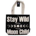 Iconic Classic Tote Bag - Stay Wild, Mood Child - Black Natural 10oz