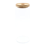 Cottage Bamboo Glass Jar - 20cm