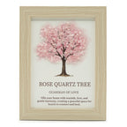 Gemstone Picture - Tree of Life - Rose Quartz (20x14.7x1cm)