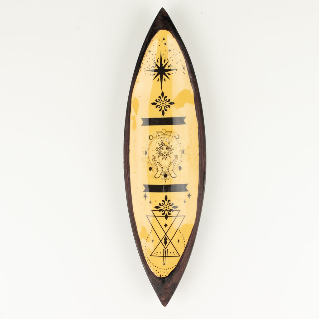 Enamel Incense Bowl - Mango Wood - Hand & Sun