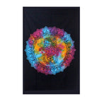 Double Cotton Bedspread + Wall Hanging - Black Hamsa
