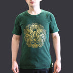 Nomad Sari Stonewashed Cotton T-Shirt â€“ Hamsa â€“ Green â€“ Small