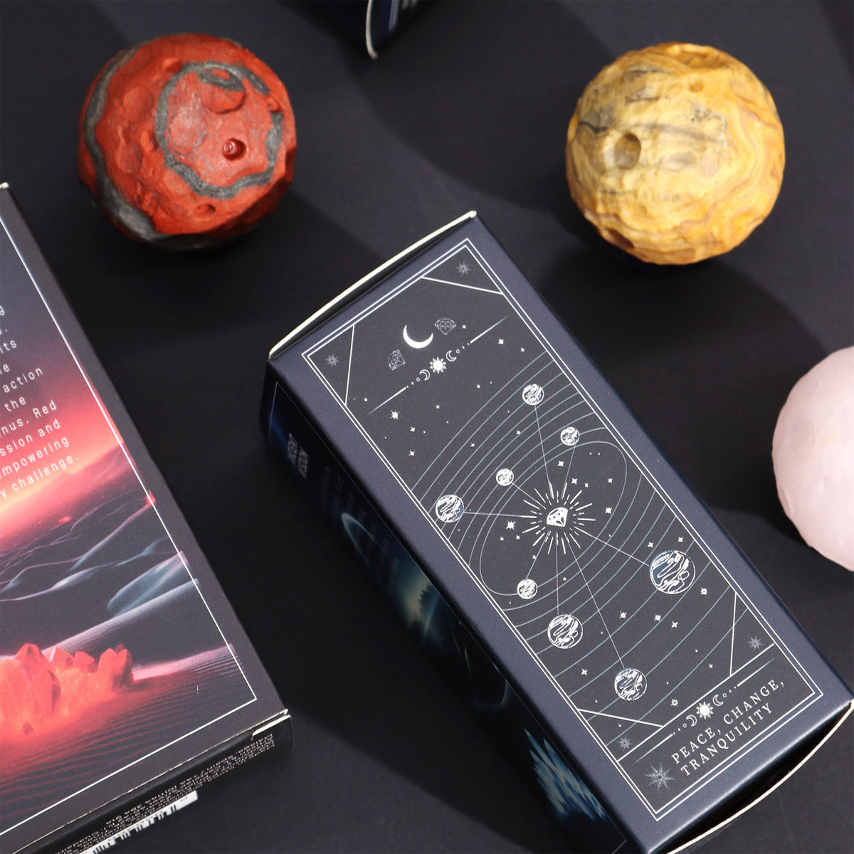 Yellow Jade Planet on a Sola Goldstone Stand (SATURN)