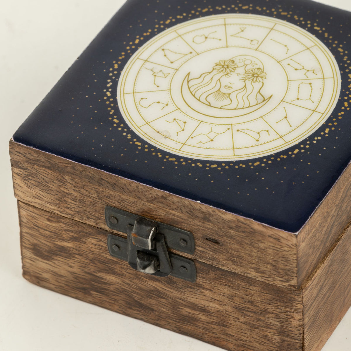 Small Enamelled Box - Virgo - Boxes & Storage | Hearth & Amble