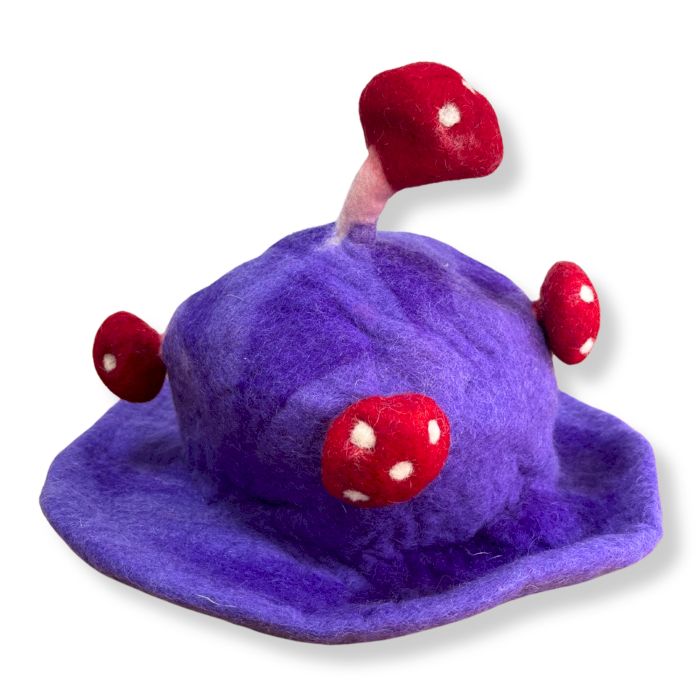 Felted Mushroom Hat - Dreamy Purple Haze