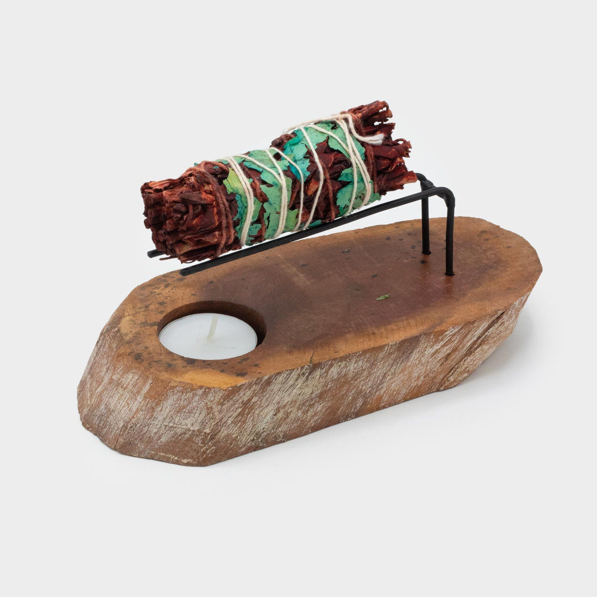 Palo Santo Heater - Whitewash Gamel Wood - Palo Santo Heaters | Hearth & Amble