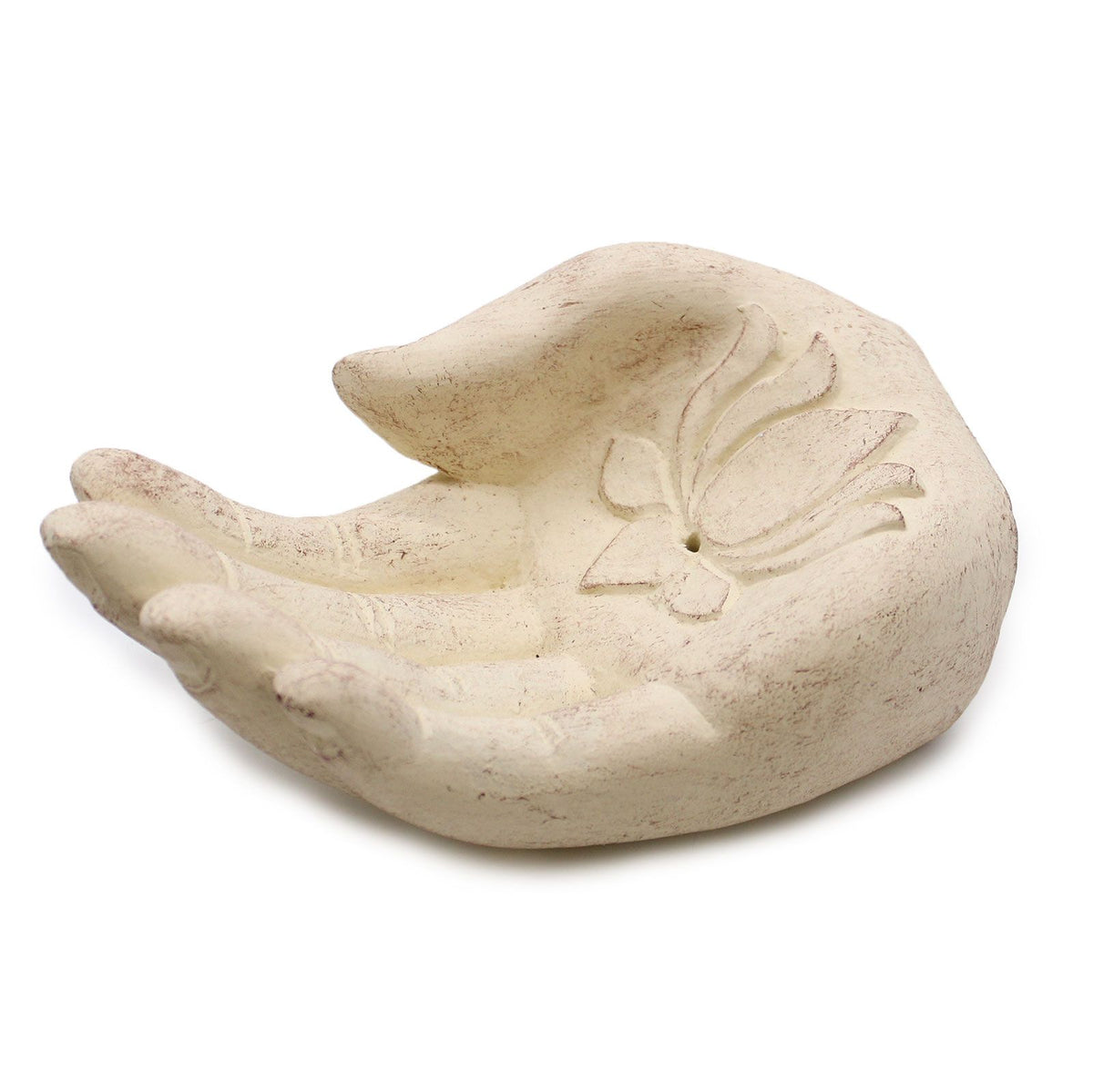 Hand Incense Burner - Lotus (white)