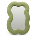 Soft Squiggly Mirror - Large Cloud - Moss Green (33.4x23.5x2.3cm)