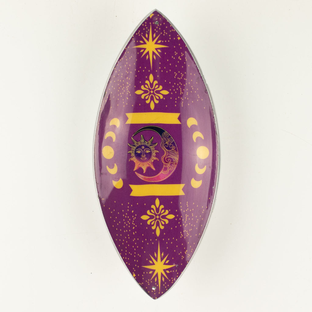 Enamel Incense Bowl - Aluminum - Purple Sun & Moon Phases