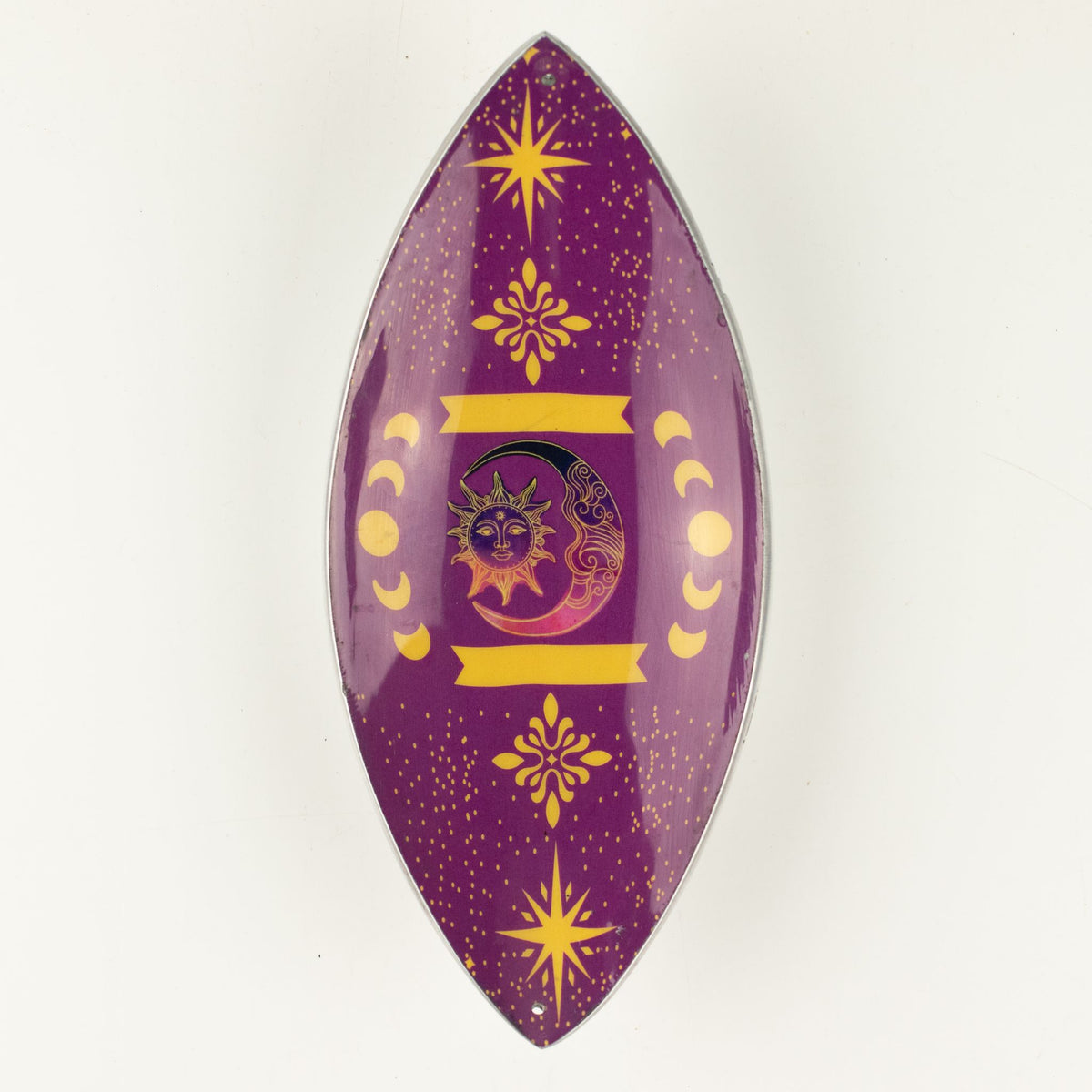 Enamel Incense Bowl - Aluminum - Purple Sun & Moon Phases