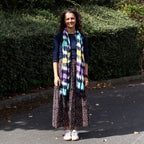 Boho Java Art Stole/Scarf - Multi Stripes - 62x200cm