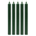 Solid Colour Dinner Candles - Rustic Holly Green - Pack of 5