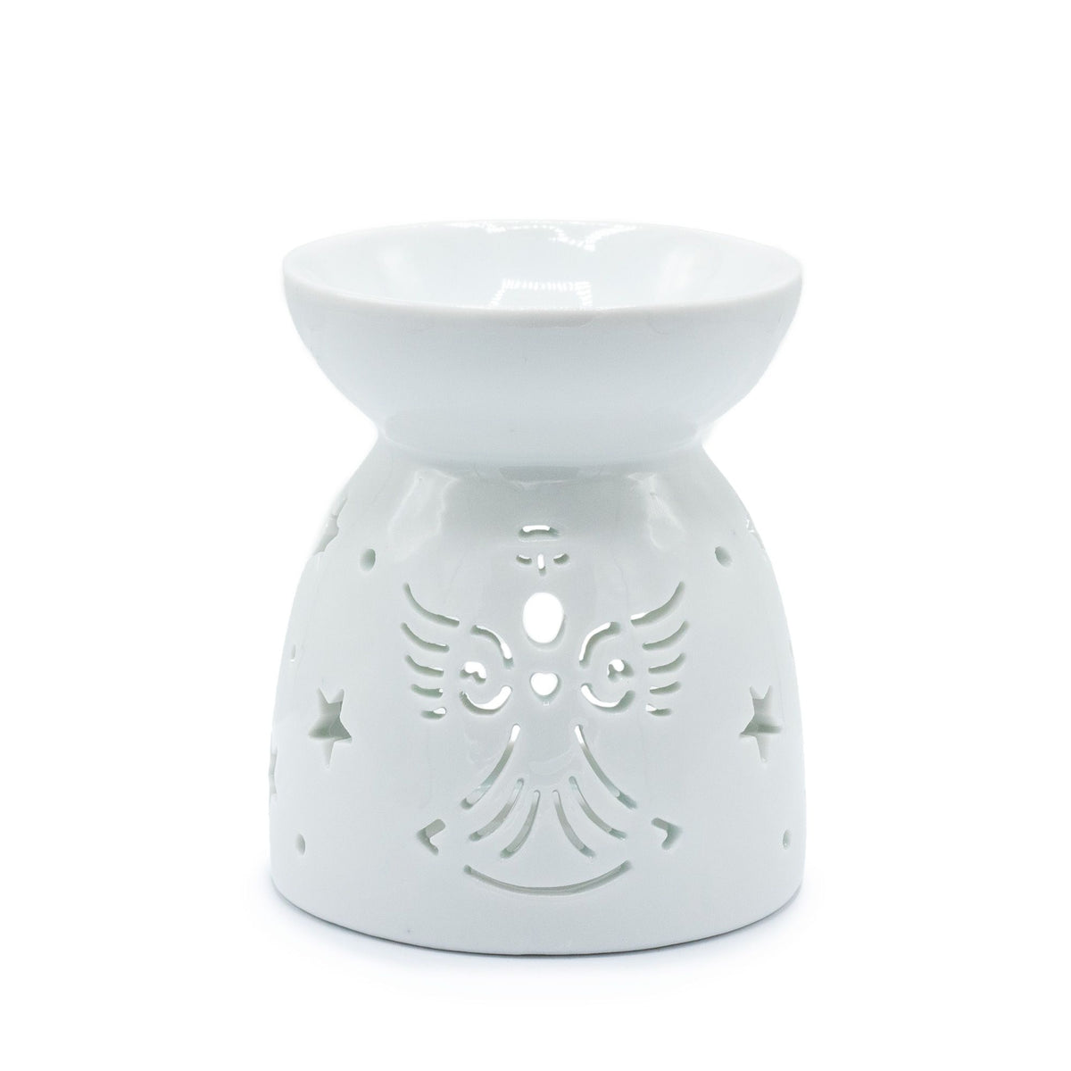 Oil Burner Angel Cut Out- White - Various Shaped Ceramic Oil Burners | Hearth & Amble