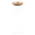 Cottage Bamboo Glass Jar - 20cm