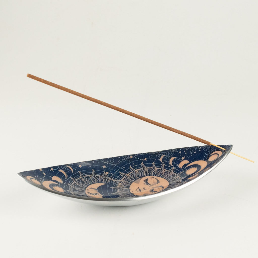 Enamel Incense Bowl - Aluminum - Pink Sun & Moon