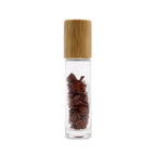 Gemstone Essential Oil Roller Bottle - Red Jasper  - Wooden Cap