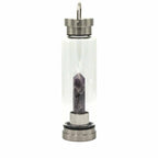 Crystal Infused Glass Water Bottle - Relaxing Amethyst - Obelisk