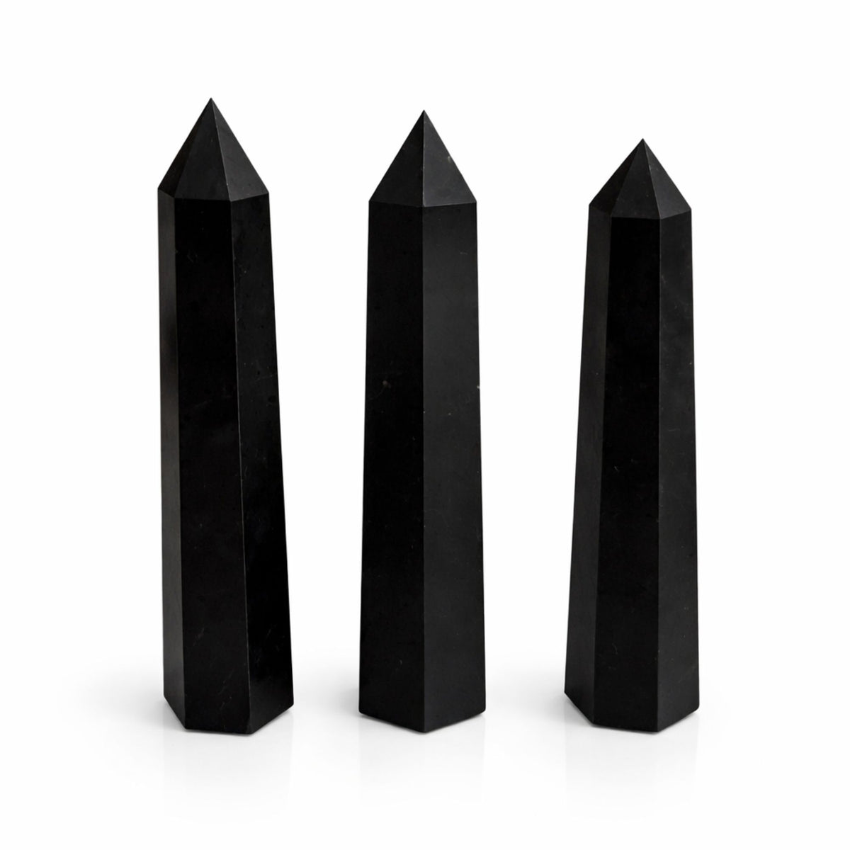 Gemstone Six Face Obelisk Point approx 17cm - Black Tourmaline