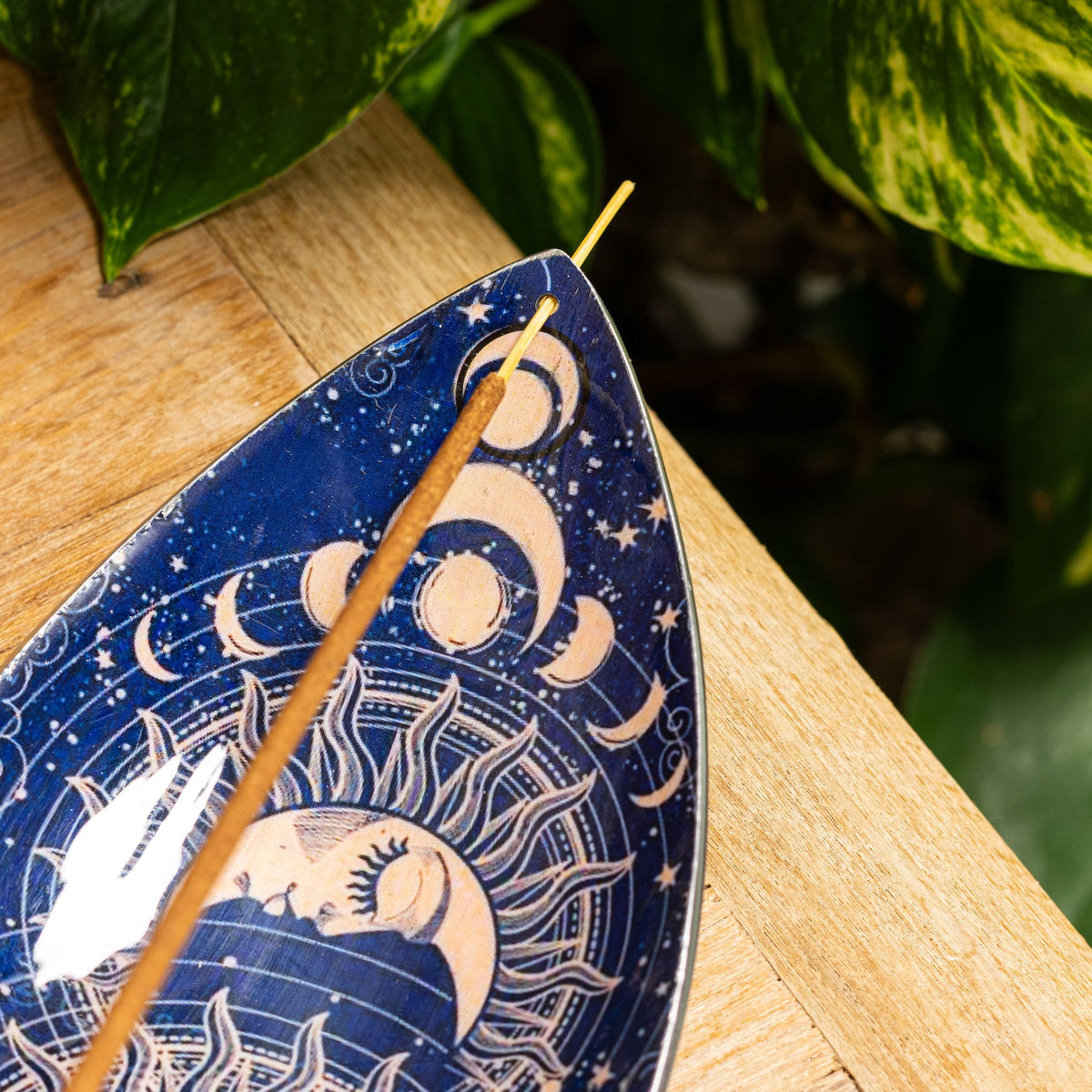 Enamel Incense Bowl - Aluminum - Pink Sun & Moon