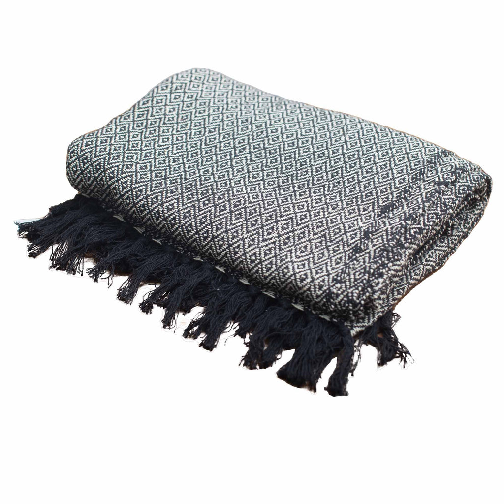Boho Comfort Throws - Charcoal