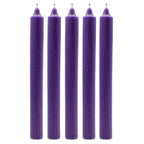 Solid Colour Dinner Candle Set - Pack of 21 - Rustic Purple