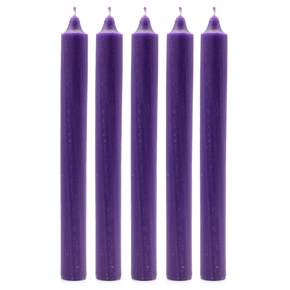 Solid Colour Dinner Candle Set - Pack of 21 - Rustic Purple