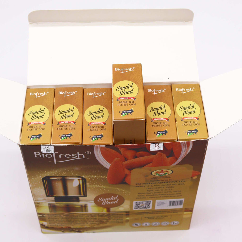 Biofresh Backflow Incense Cones - Sandalwood