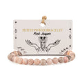 Petite Power Bracelet (17cmx6mm) - Pink Jasper