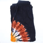 Japanese Style Lounge Pants - Black Chocolate & Orange - M