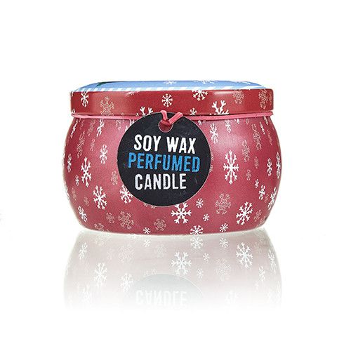 Art Tin Candle - Assorted Design - Vintage Christmas - Spiced Orange - product image 2
