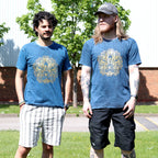 Nomad Sari Stonewashed Cotton T-Shirt – Hamsa – Blue – XL