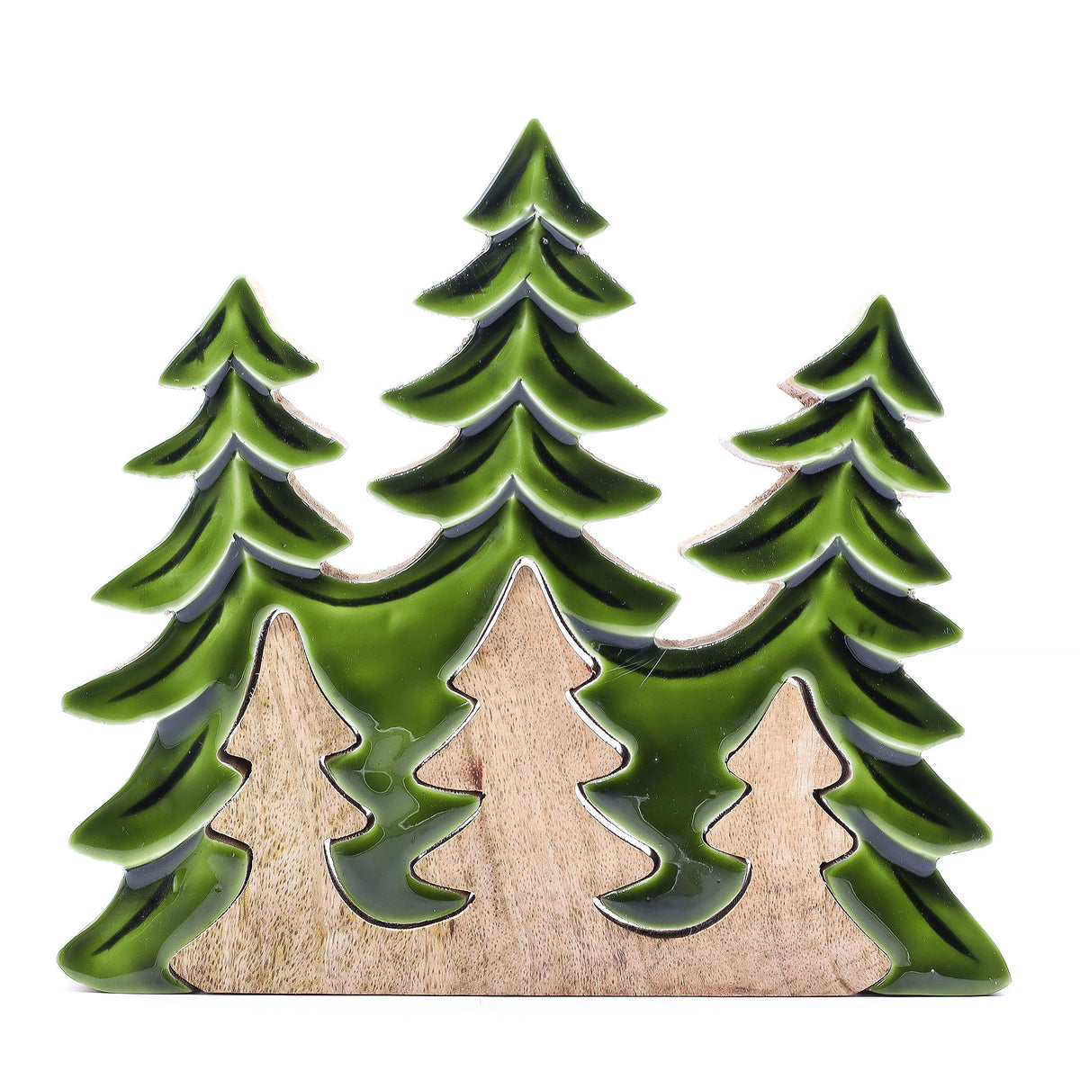 Lost in the Forrest - Three Trees 3D Wooden Decoration - 20x23cm - Lost in the Forest - Wooden Decorations & Bowls | Hearth & Amble